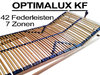 7 Zonen Lattenrost Optimalux KF, 42 - 48 Federleisten, montiert, alle Größen